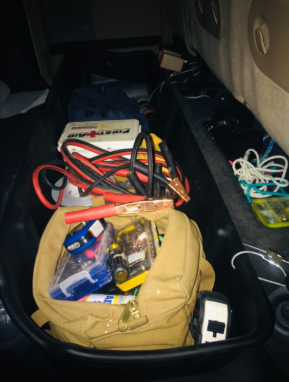 Red Hound Auto Under Seat Storage Box in car